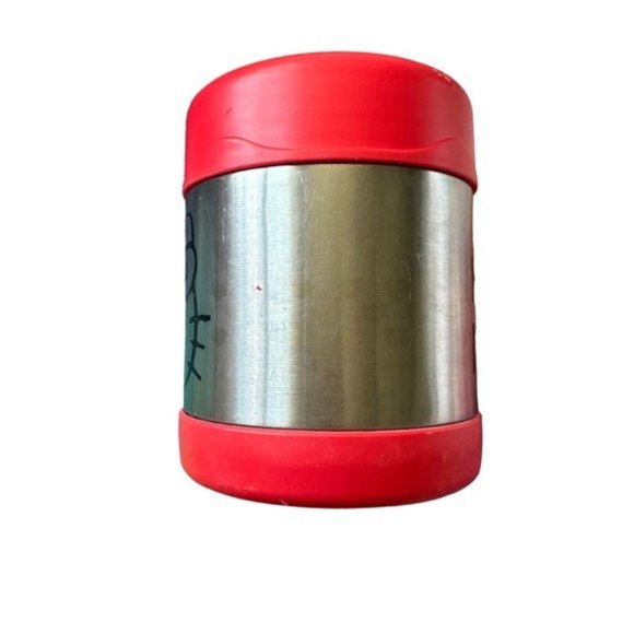 Hello Kitty Thermos Red Silver and Black Kitty Outline - Picture 4 of 8